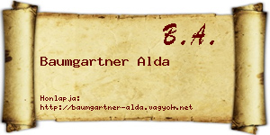 Baumgartner Alda névjegykártya
